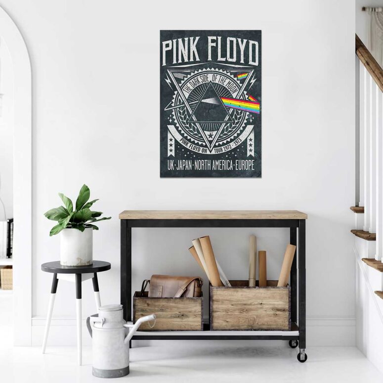 Dark Side Of The Moon Tour 1972 EMP Original Pink Floyd Metal Sign Dark Side Of The Moon Tour 1972 EMP Original Pink Floyd Metal Sign