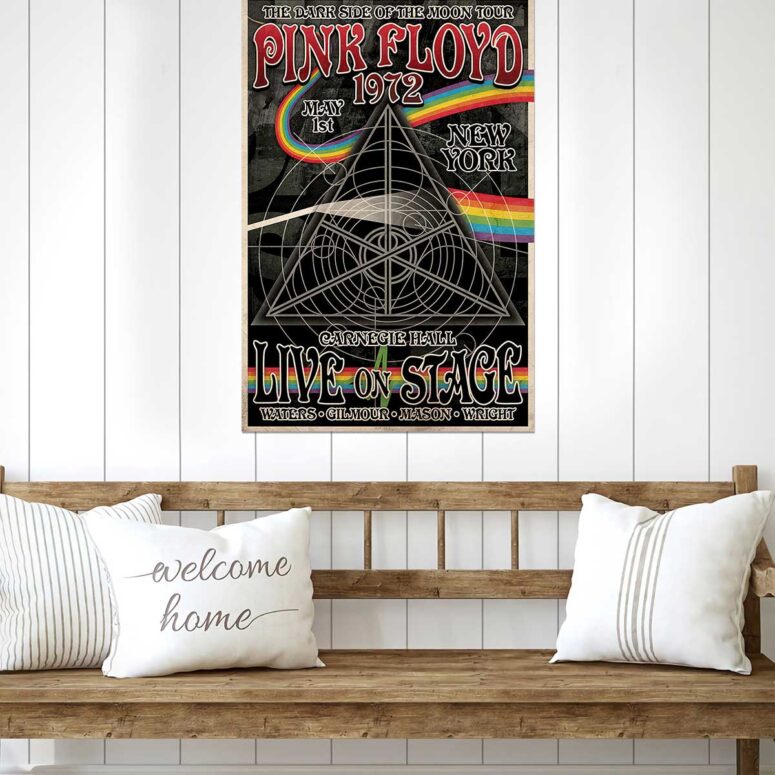 Carnegie Hall Dark Side Of The Moon Tour Pink Floyd Poster Metal Sign