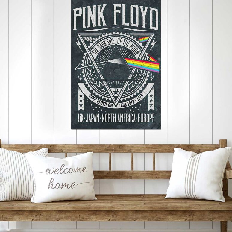 Dark Side Of The Moon Tour 1972 EMP Original Pink Floyd Metal Sign Dark Side Of The Moon Tour 1972 EMP Original Pink Floyd Metal Sign