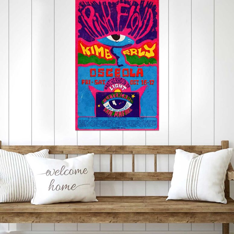 Vintage Kimberly Osceola Pepperland San Rafael Pink Floyd Metal Sign Vintage Kimberly Osceola Pepperland San Rafael Pink Floyd Metal Sign