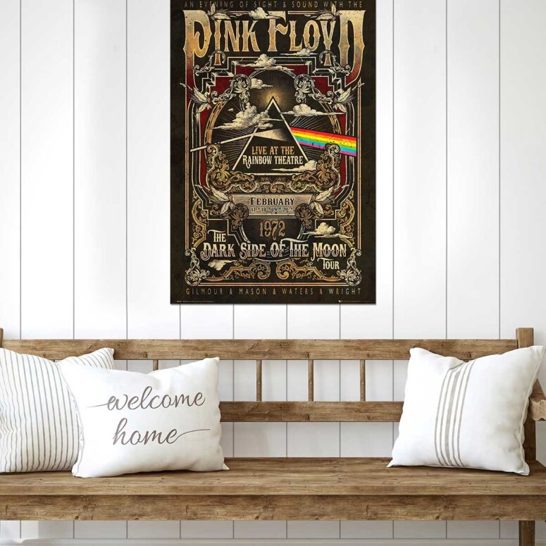 Vintage Pink Floyd Rainbow Theatre Maxi Metal Sign Vintage Pink Floyd Rainbow Theatre Maxi Metal Sign