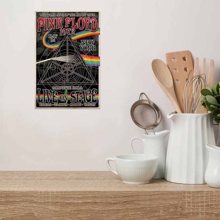 Carnegie Hall Dark Side Of The Moon Tour Pink Floyd Poster Metal Sign