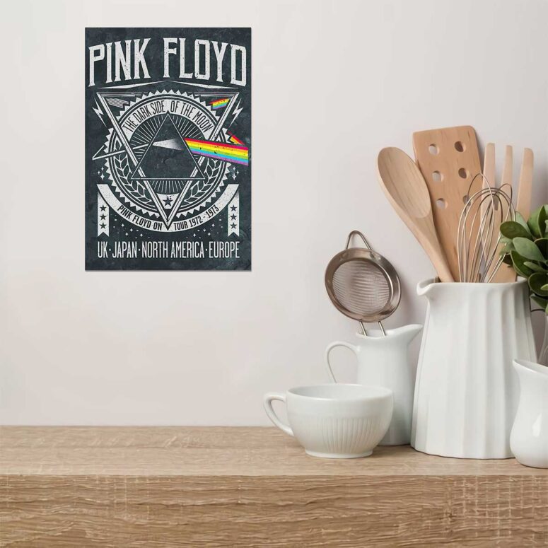 Dark Side Of The Moon Tour 1972 EMP Original Pink Floyd Metal Sign Dark Side Of The Moon Tour 1972 EMP Original Pink Floyd Metal Sign