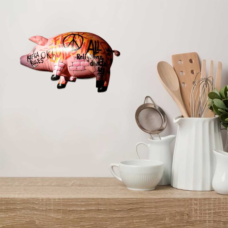 Pink Floyd Flying Pig Metal Sign