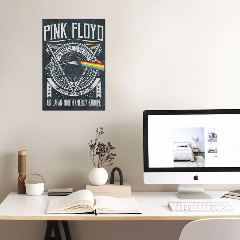 Dark Side Of The Moon Tour 1972 EMP Original Pink Floyd Metal Sign Dark Side Of The Moon Tour 1972 EMP Original Pink Floyd Metal Sign