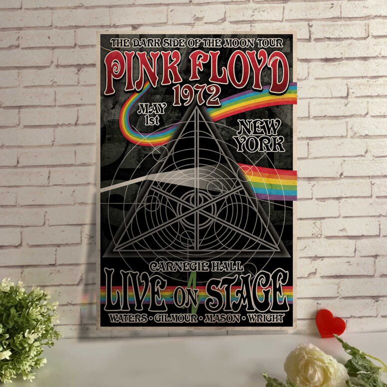 Carnegie Hall Dark Side Of The Moon Tour Pink Floyd Poster Metal Sign