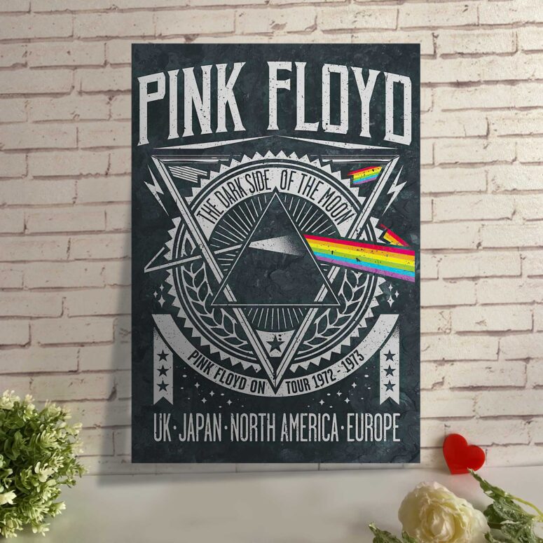 Dark Side Of The Moon Tour 1972 EMP Original Pink Floyd Metal Sign Dark Side Of The Moon Tour 1972 EMP Original Pink Floyd Metal Sign