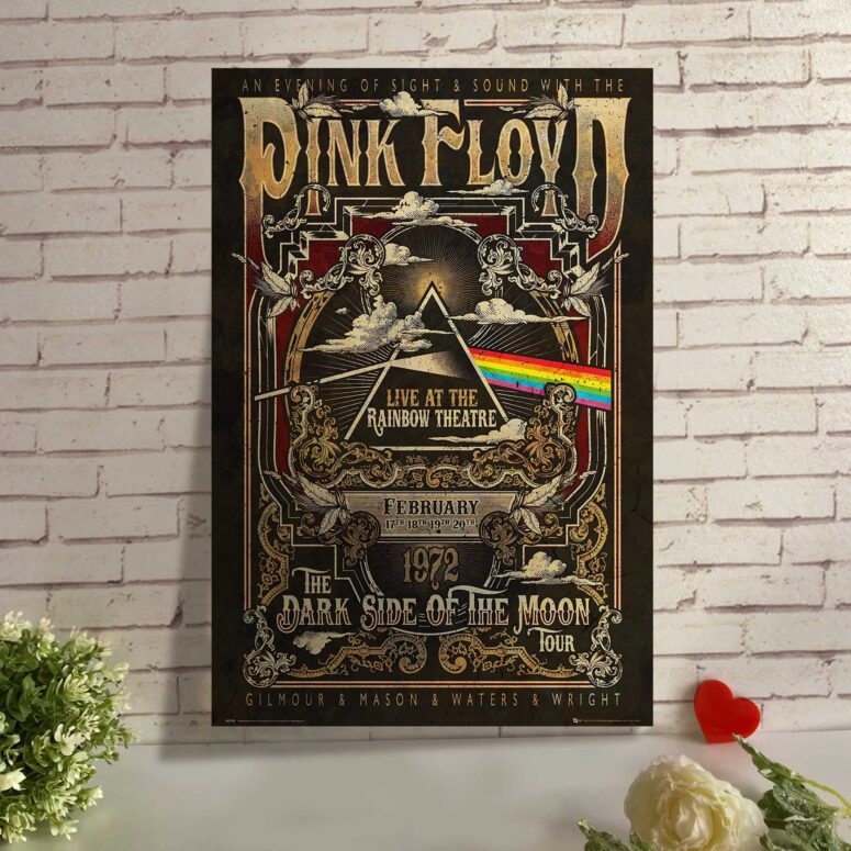 Vintage Pink Floyd Rainbow Theatre Maxi Metal Sign Vintage Pink Floyd Rainbow Theatre Maxi Metal Sign