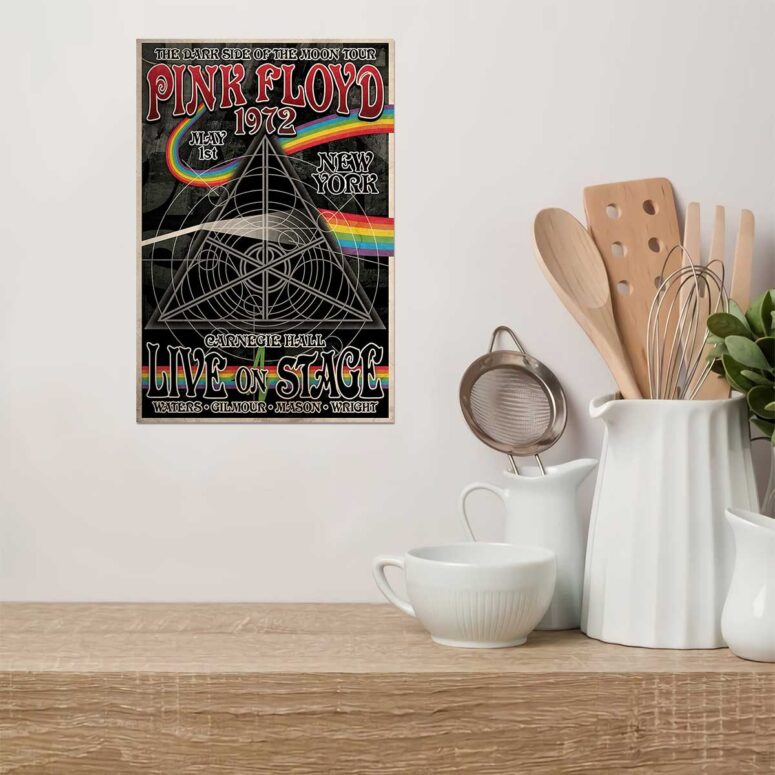 Carnegie Hall Dark Side Of The Moon Tour Pink Floyd Poster Metal Sign