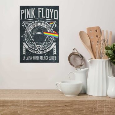 Dark Side Of The Moon Tour 1972 EMP Original Pink Floyd Metal Sign
