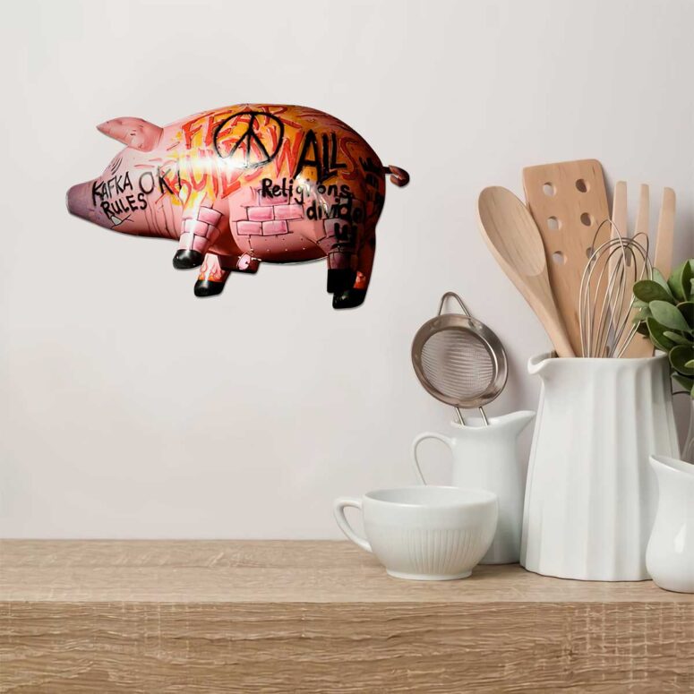 Pink Floyd Flying Pig Metal Sign