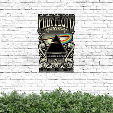 Dark Side of The Moon Tour 1973 Radio City Music Hall Concert New York Pink Floyd Metal Sign