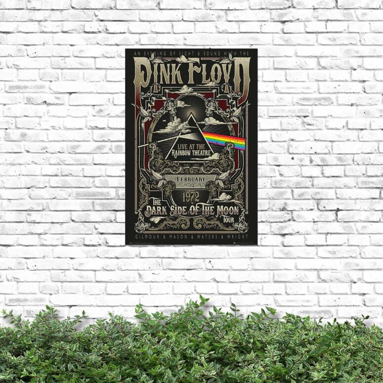 Pink Floyd Live At Rainbow Theatre 1972 Pink Floyd TDSOTM Tour Metal Sign