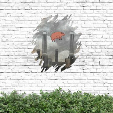 Vintage Pink Floyd Pig at Battersea Digital Art Metal Sign