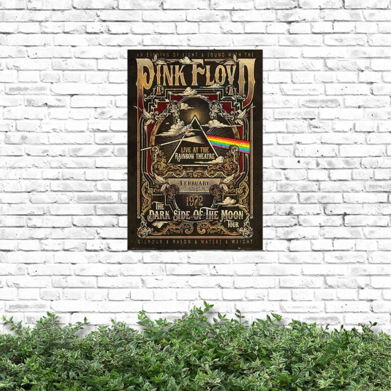 Vintage Pink Floyd Rainbow Theatre Maxi Metal Sign Vintage Pink Floyd Rainbow Theatre Maxi Metal Sign