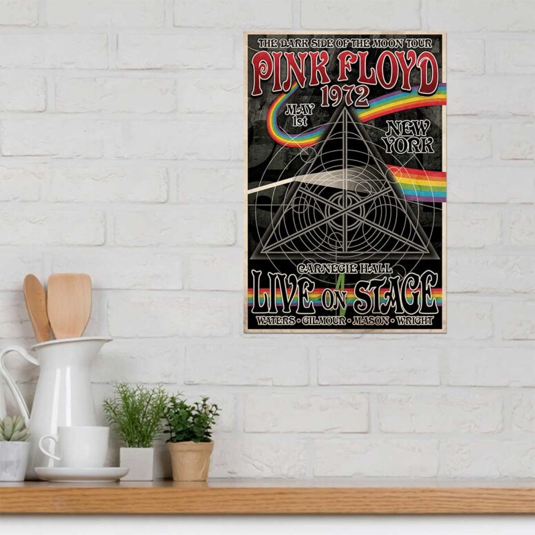 Carnegie Hall Dark Side Of The Moon Tour Pink Floyd Poster Metal Sign