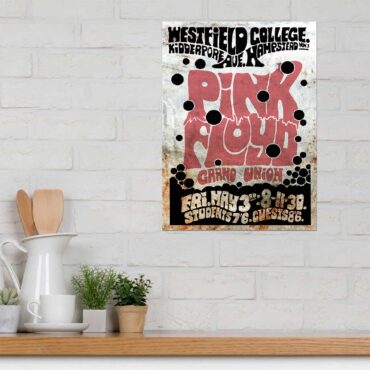 Westfield College Hampstead Concert 1968 Pink Floyd Metal Sign