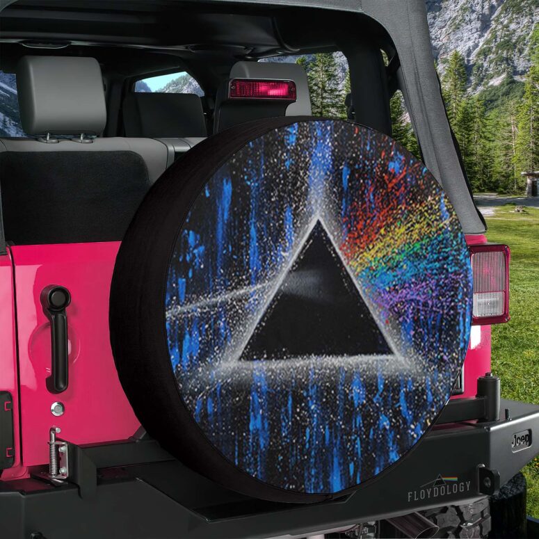 Pink Floyd Dark Side Of Moon Art Blue Spare Tire Cover