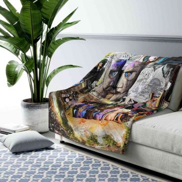 Pink Floyd Fleece Blanket - Pink Floyd Psychedelic Rock Album Cover Premium