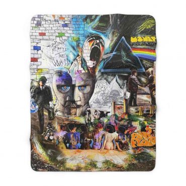 Pink Floyd Fleece Blanket - Pink Floyd Psychedelic Rock Album Cover Premium