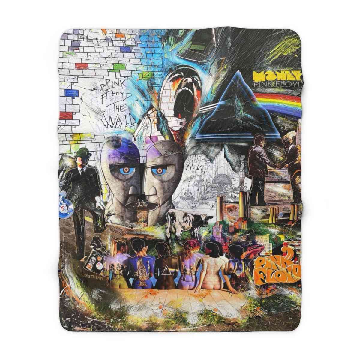 Pink Floyd Fleece Blanket - Pink Floyd Psychedelic Rock Album Cover Premium Pink Floyd Fleece Blanket - Pink Floyd Psychedelic Rock Album Cover Premium