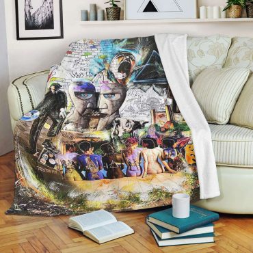 Pink Floyd Fleece Blanket - Pink Floyd Psychedelic Rock Album Cover Premium