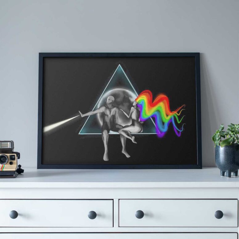 Pink Floyd Poster - Adam Eva Dark Side Of The Moon