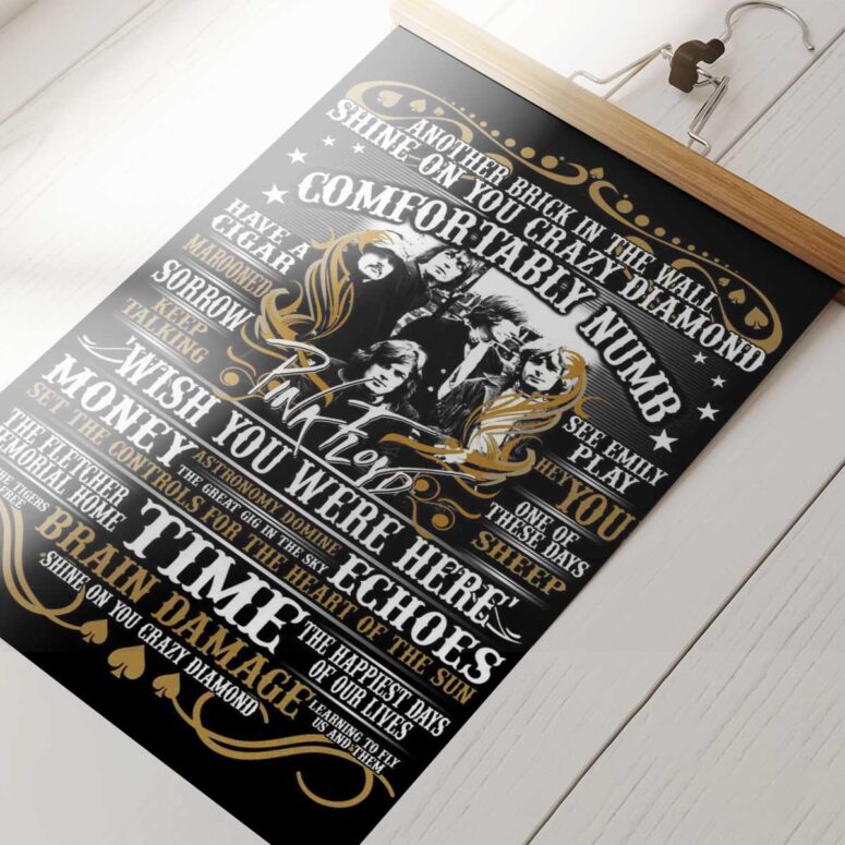 Pink Floyd Poster - All Time Together All Song Music Pink Floyd Poster - All Time Together All Song Music