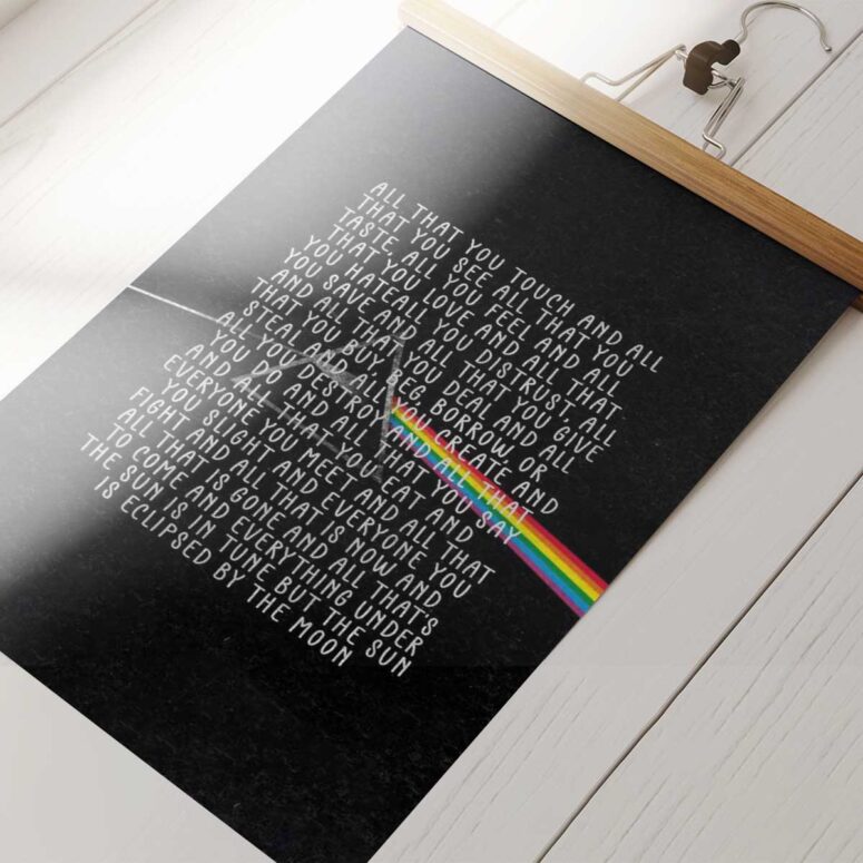 Pink Floyd Poster - All that you touch and all that you see Eclipse Lyrics