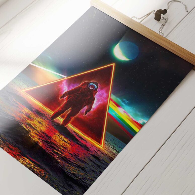 Pink Floyd Poster - Astronaut Dark Side Of The Moon Pink Floyd Poster - Astronaut Dark Side Of The Moon