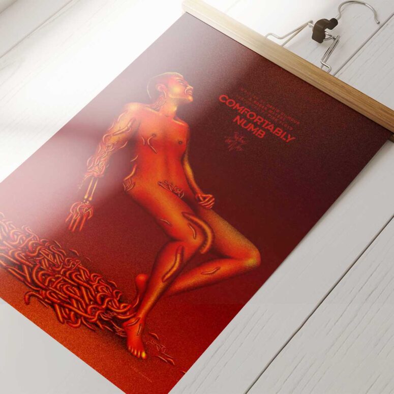 Pink Floyd Poster - Comfortably Numb Fan Art