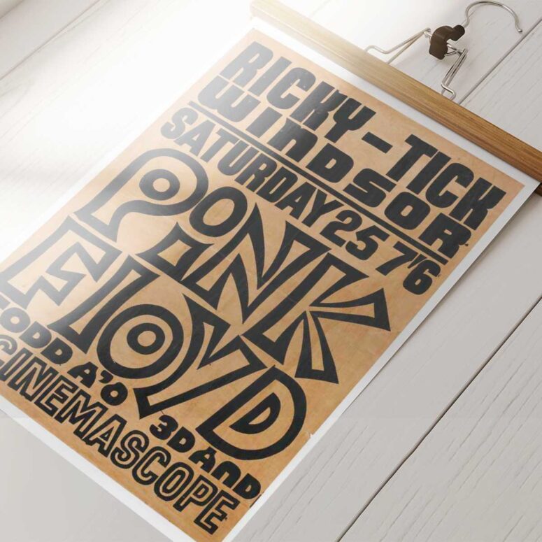 Pink Floyd Poster - Concert Poster For Ricky tick Club Windsor 1967 Pink Floyd Poster - Concert Poster For Ricky tick Club Windsor 1967