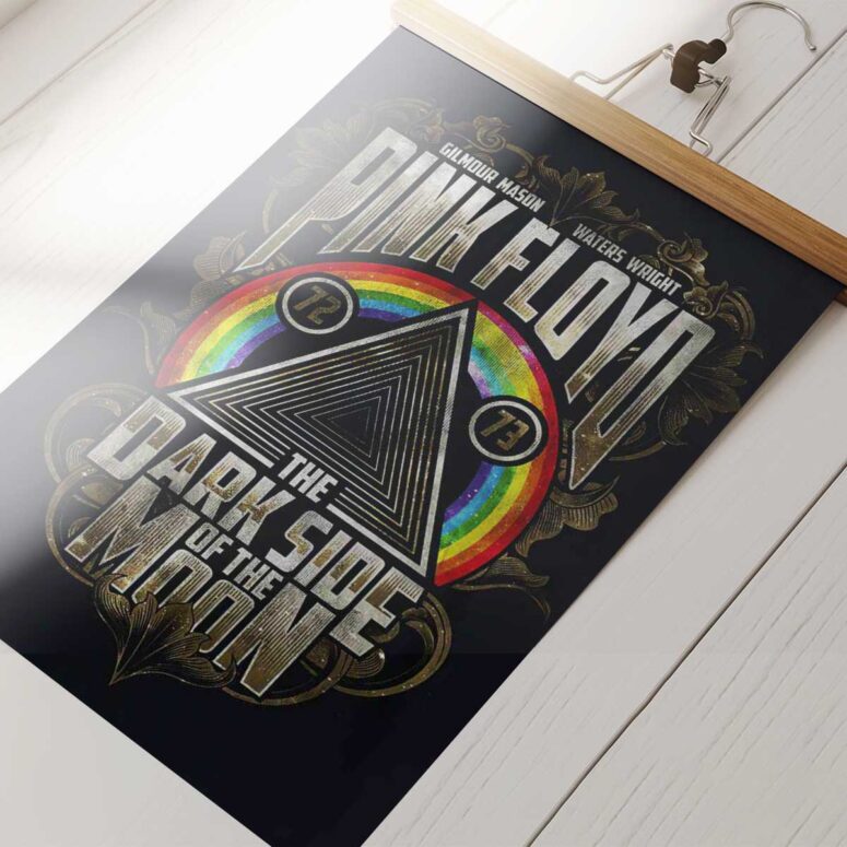 Pink Floyd Poster - Dark Side Of The Moon 1972 1973 Pink Floyd Poster - Dark Side Of The Moon 1972 1973