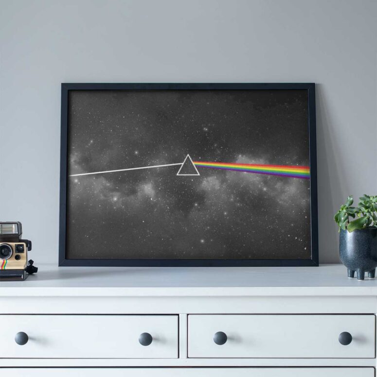 Pink Floyd Poster - Dark Side Of The Moon Art Black Pink Floyd Poster - Dark Side Of The Moon Art Black