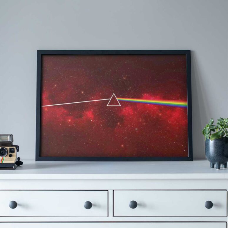 Pink Floyd Poster - Dark Side Of The Moon Art Red