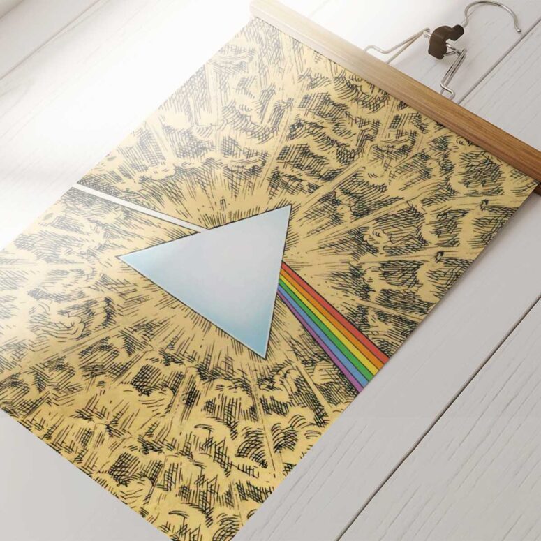 Pink Floyd Poster - Dark Side Of The Moon Cartoon Style