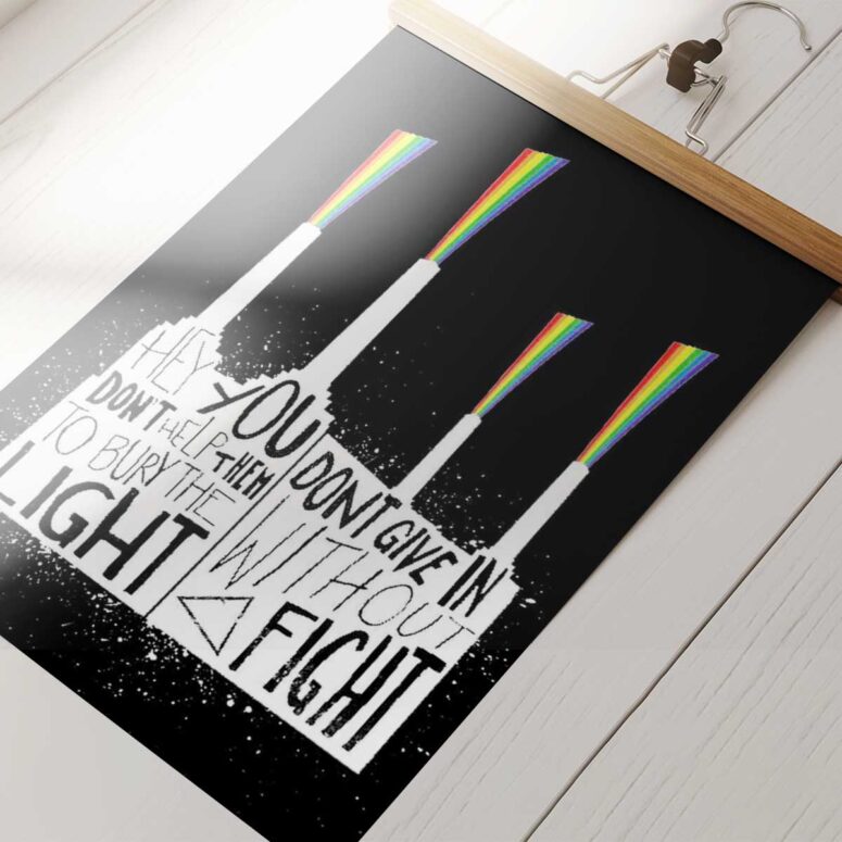 Pink Floyd Poster - Don't give in without a fight