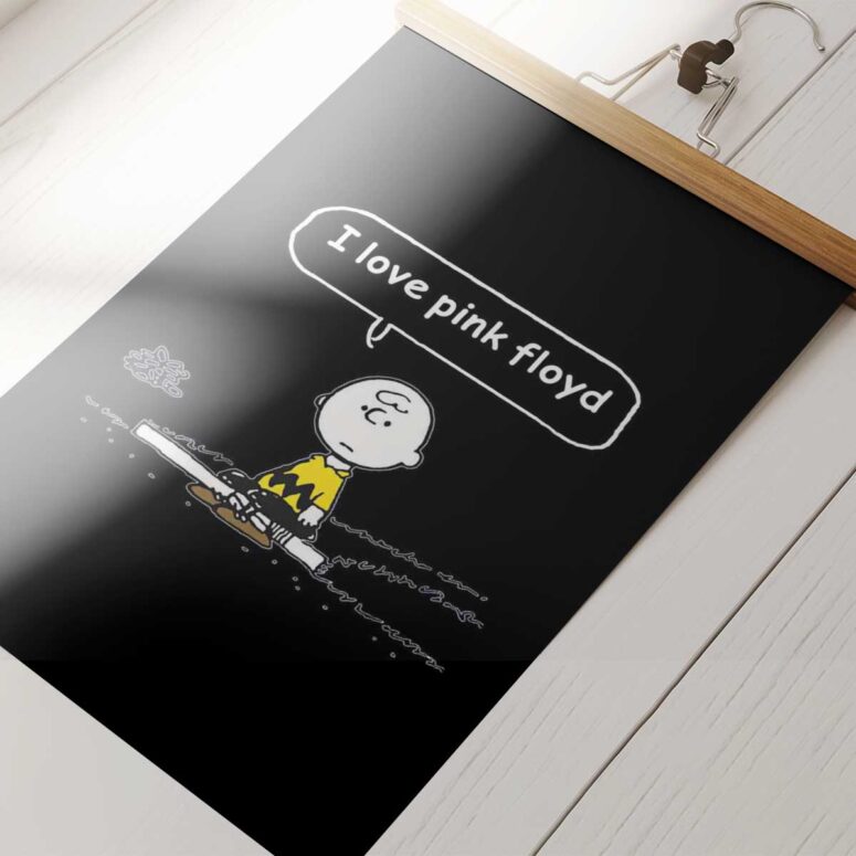 Pink Floyd Poster - I love Pink Floyd Snoopy