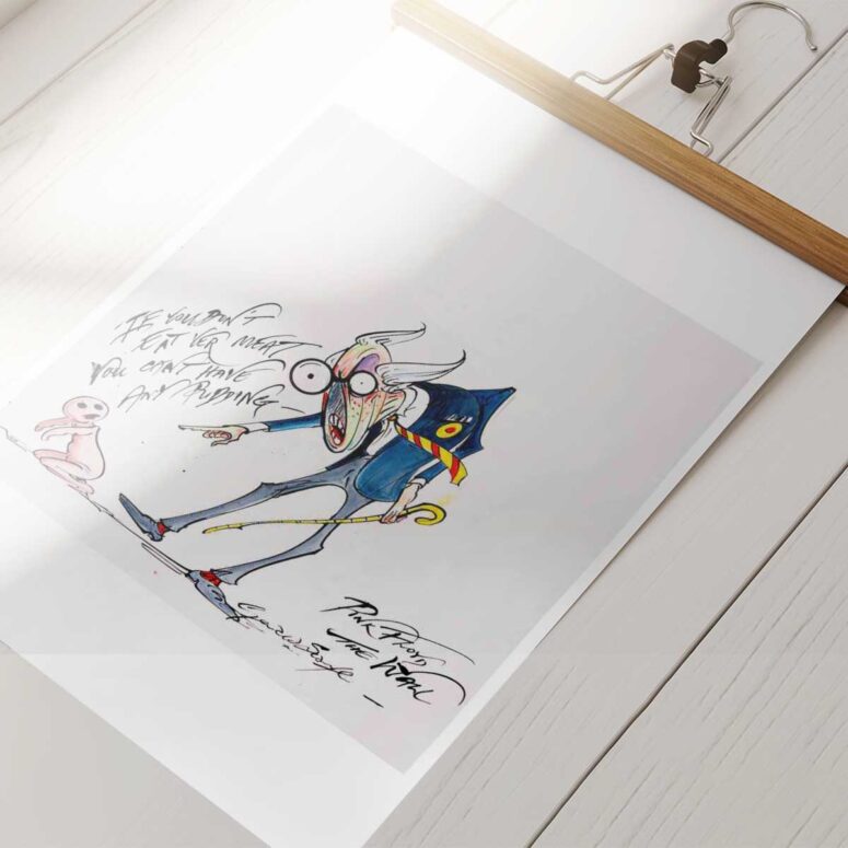 Pink Floyd If you dont eat yer meat You cant have any pudding The Teacher Poster