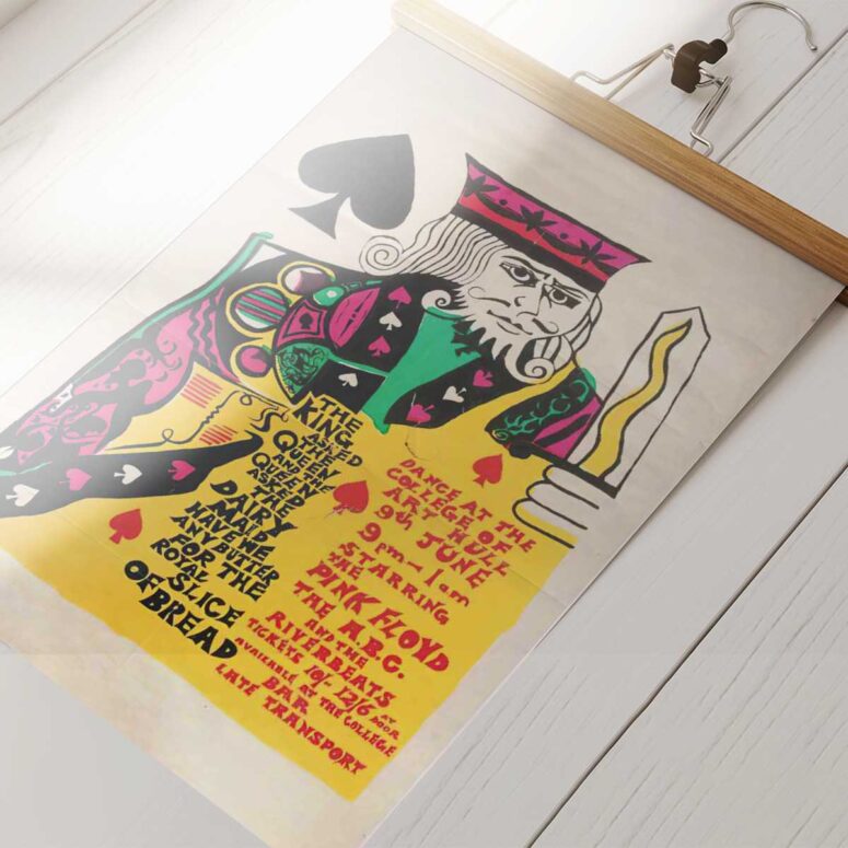 Pink Floyd Poster - King of Spades The Pink Floyd Promo Vintage