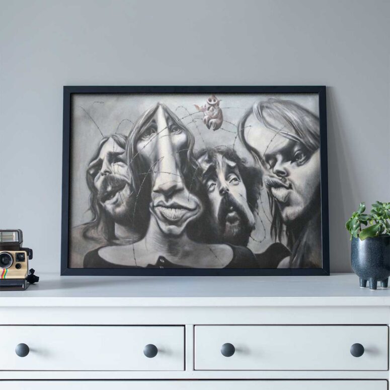 Pink Floyd Poster - Band Hand Drawing Art Pink Floyd Poster - Band Hand Drawing Art