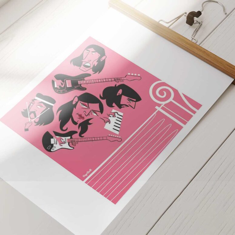 Pink Floyd Poster - Cartoon Art