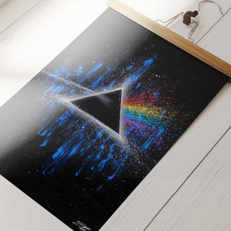 Pink Floyd Poster - Dark Side Of Moon Art Blue