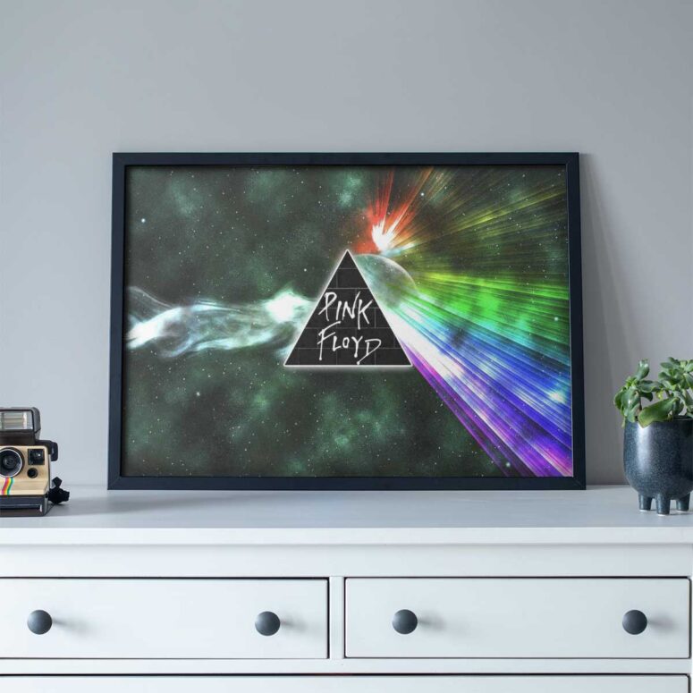 Pink Floyd Poster - Dark Side Of Moon Galaxy Green Pink Floyd Poster - Dark Side Of Moon Galaxy Green