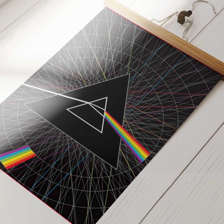 The Dark Side Of The Moon Pink Floyd Poster - Line Art