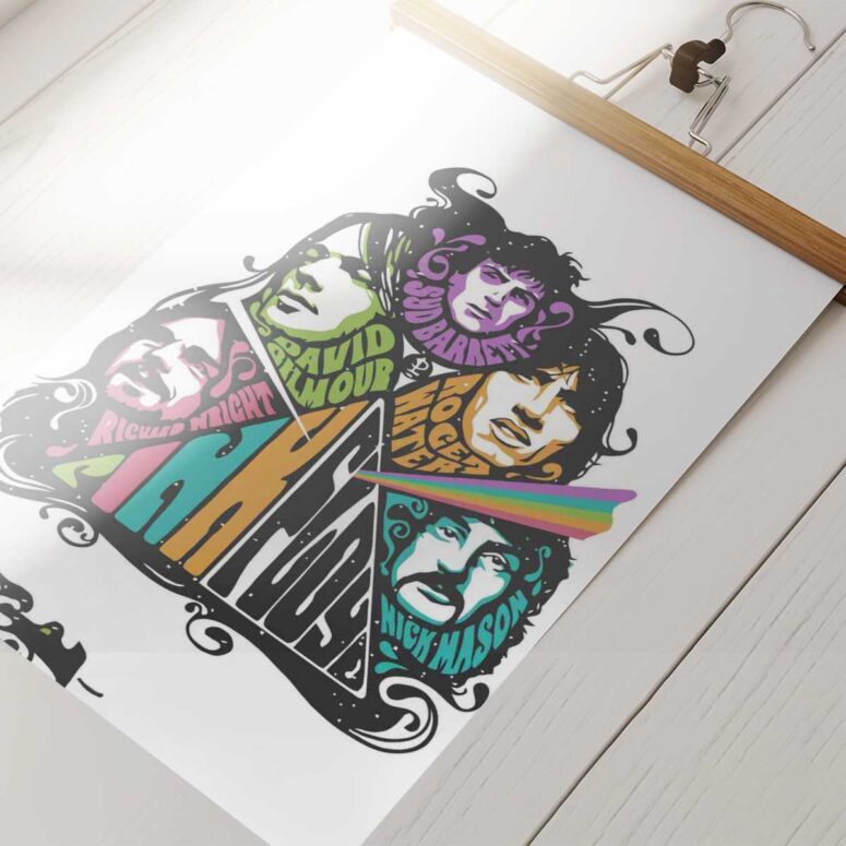 Pink Floyd Poster - Members Art Pink Floyd Poster - Members Art