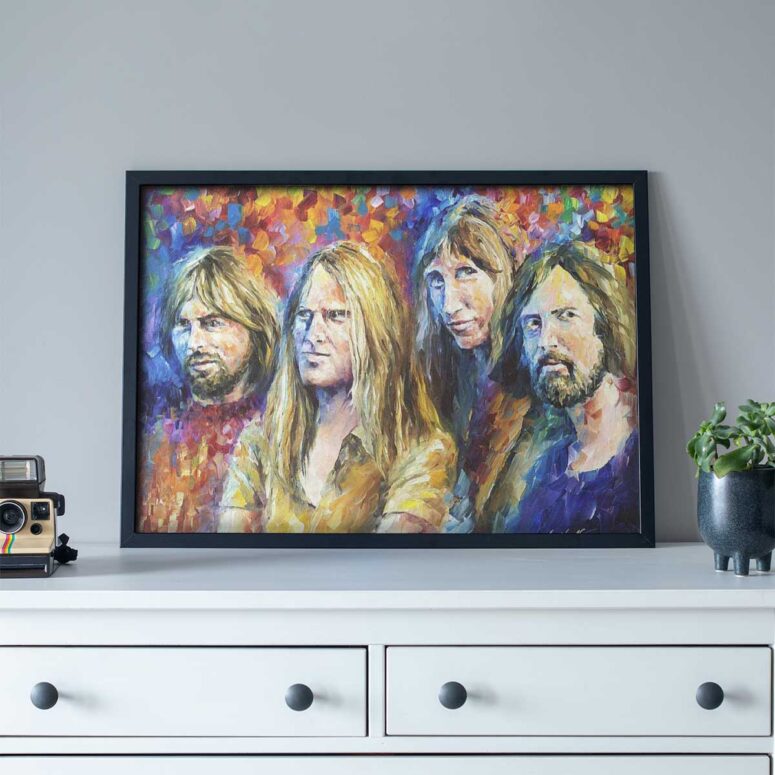 Pink Floyd Poster - Members Water Color Art