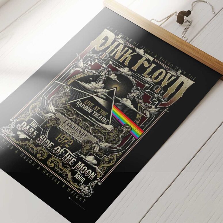 Pink Floyd Poster - Live At Rainbow Theatre 1972 Pink Floyd TDSOTM Tour Pink Floyd Poster - Live At Rainbow Theatre 1972 Pink Floyd TDSOTM Tour