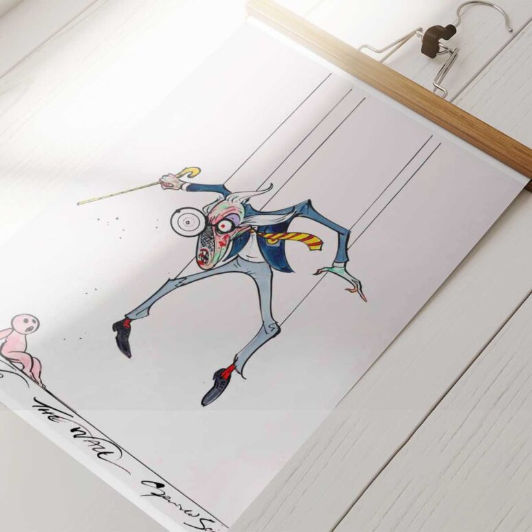Pink Floyd Poster - The Wall The Teacher and Pink Pink Floyd Poster - The Wall The Teacher and Pink