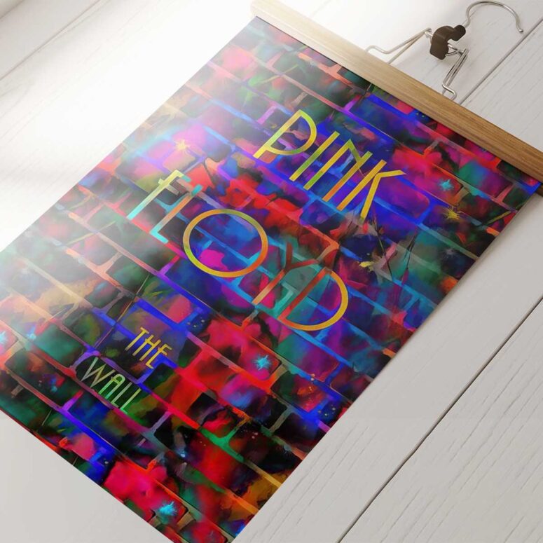 Pink Floyd Poster - The Wall Water Painting